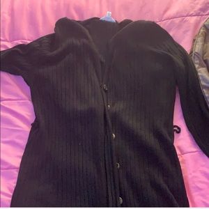 All black button up dress